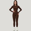 Anna-Kaci Active Women's Long Sleeve Crew Neck Activewear Top with Streamlined Fit and Lightweight Stretch Performance Fabric - 2 of 4