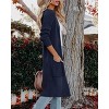 Women's Oversized Long Cardigan Sweaters Fall Outerwear Cable Knit Open Front Longline At Knee Cardigan Sweaters with Pockets - 3 of 4
