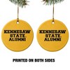 Kennesaw State Owls Alumn Porcelain Holiday Christmas Tree Ornament - 2 of 4