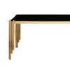 NicBex Modern Dining Table with Tempered Glass Tabletop and Polished Gold Legs, Rectangle Kitchen Table for Dining Room, Living Room - 3 of 4