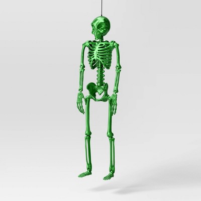 24" Poseable Skeleton with Ghoulish Glow Alien Halloween Decorative Prop Green - Hyde and EEK! Boutique™