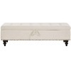 NicBex Modern 59" Storage Bench Linen Accent Stool with Button Tufted Top for Entryway and Living Room - image 4 of 4