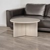 HomeRoots 32" White Round Coffee Table - 2 of 4