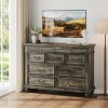 9 Drawer Dresser, White Chest of Drawers for Bedroom and Living Room Organization, Wood Dresser with Ample Storage Space and Rustic Charm - 3 of 4