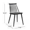 FURNIinspire Dining Chairs Set Of 2 Farmhouse Spindle Back Dining Chair, Simple Dining Room Chairs for Kitchen Island Bar, Black, 19.25"*17"*30.25" - 3 of 4