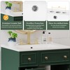 Okak 24" Bathroom Vanity with Ceramic Sink, Modern Style Bathroom Sink Vanities with 2 Drawers & 1 Soft Close Door - 4 of 4