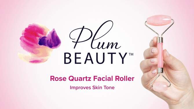 Plum Beauty Rose Quartz Facial Roller, 2 of 5, play video