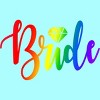 Adult Design By Humans Bride Pride Rainbow Wedding By Anhanva Racerback Tank Top - 2 of 2