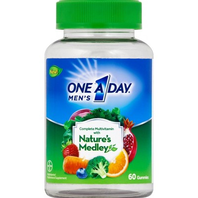 One A Day Men's with Nature’s Medley Complete Multivitamin Gummies - Fruit Flavors - 60ct