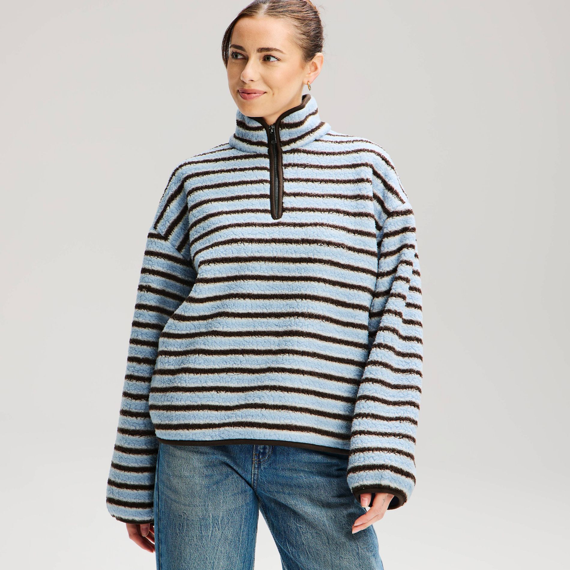Women's Faux Shearling Fleece Pullover Sweatshirt - Wild Fable™