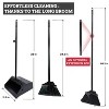 Bison Life 48.5" Dustpan and Broom Set for Home, Office, and Outdoor Use - Black- 1 Set - 4 of 4