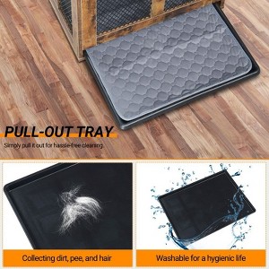 Disassembled Particle Board with Triamine Single Door with Tray and Cushion Rotten Wood 94*60*66.5cm M Side Table - 1 of 4