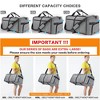 MaseiKar 80L Large Duffle Bag for Travel, 26' Travel Duffel with Shoe Compartment, Foldable Collapsible Gym Bag, Waterproof & Tear Resistant (Gray) - 3 of 4
