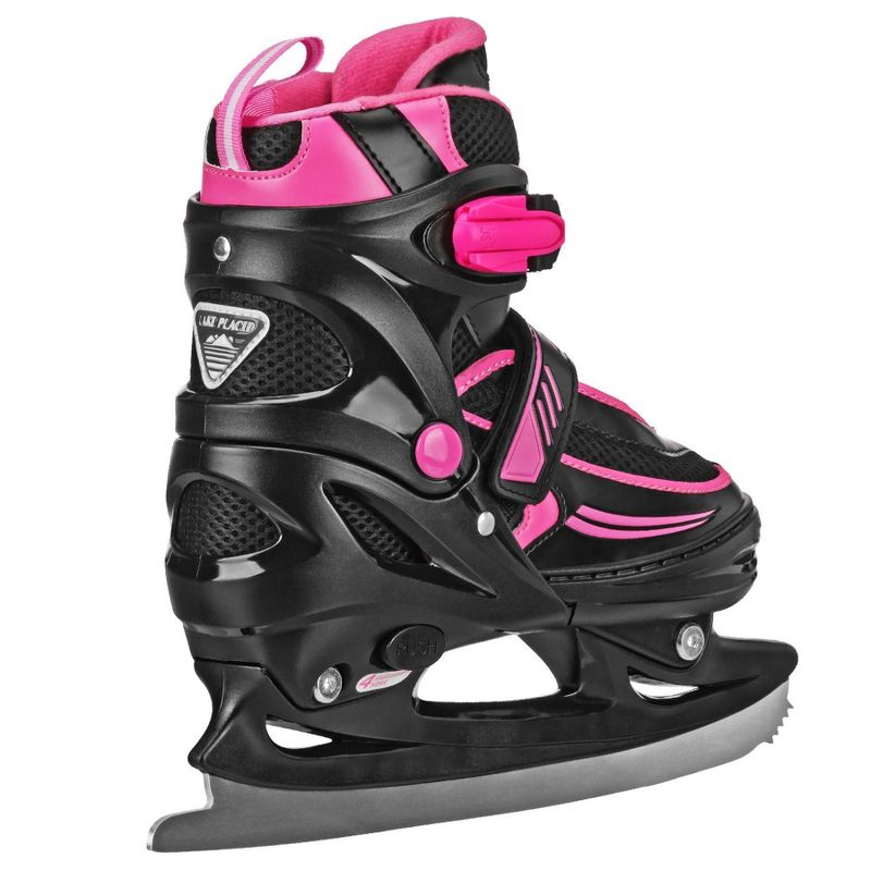Lake Placid SUMMIT Adjustable Ice Skate - Black/Pink, 3 of 7