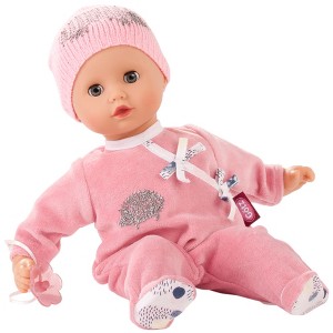 Gotz Muffin Hedgehog 13" Soft Body Baby Doll with Bald Head in Pink Velour - 1 of 4