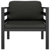 VidaXL Single Sofa with Cushions Aluminum Anthracite - 2 of 4