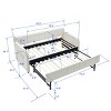 NicBex Twin Size Upholstered Daybed Frame with Trundle for Bedroom,Living Room,Guest Room,Apartment - 3 of 4