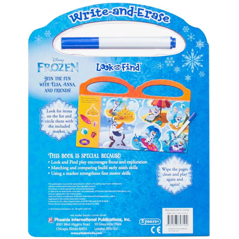 Disney Frozen: Write-And-Erase Look and Find - by  Pi Kids (Board Book), 4 of 5