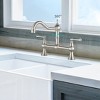 WOWOW Double Handle Bridge Kitchen Faucet Deck-Mount - 4 of 4