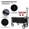SKRAN Outdoor Sport Foldable All Terrain Pulling Pull-Along Wagons with Strapping System,Weight Capacity 225 LBS for Shopping,Garden,Camping - 2 of 4