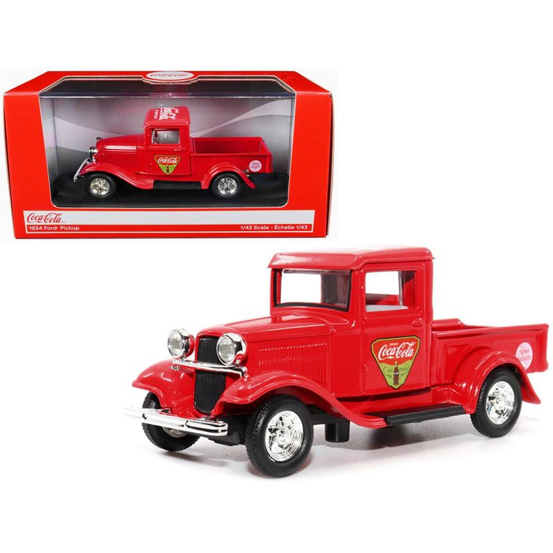 1934 Ford Pickup Truck "Coca-Cola" Red 1/43 Diecast Model Car by Motor City Classics, 1 of 7