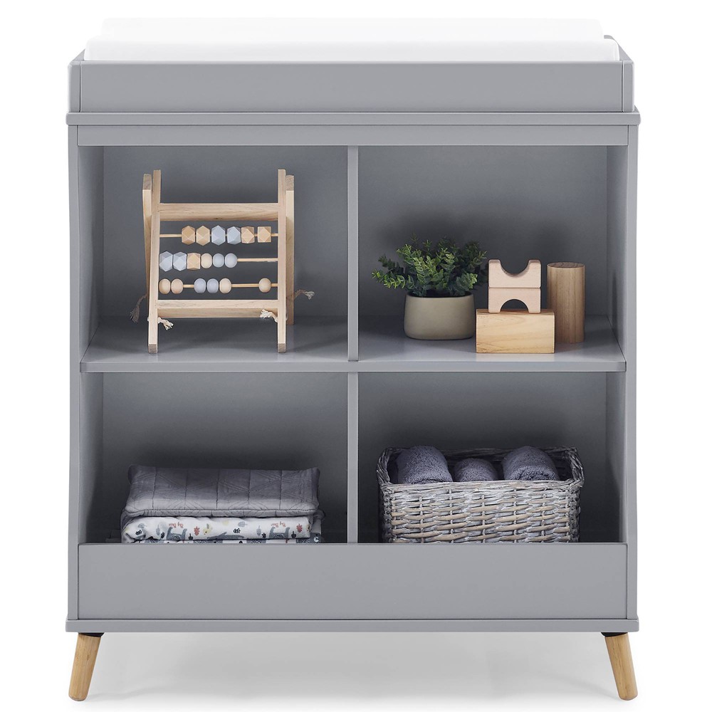 Delta Children Jordan Convertible Changing Table and Bookcase - Gray