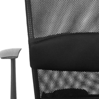 Shane Black Mesh Swivel Desk Chair with Metal Base