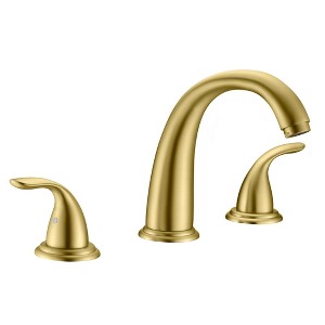 Sumerain Roman Tub Faucet with 8-3/8" Spout Reach, Bathtub Faucet with 2 Knob Handle Brushed Gold - 1 of 4