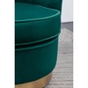 Velvet Contemporary Swivel Accent Chair with Rounded Design and Gold Base - 4 of 4
