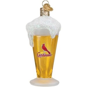 Old World Christmas Blown Glass Ornament for Christmas Tree, St. Louis Cardinals Glass of Beer - 1 of 3