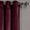 Set of 2 (108"x38") Prima Velvet Solid Light Filtering Window Curtain Panels Plum Purple - Lush Décor: Purple Velvet Curtains - 2 of 4