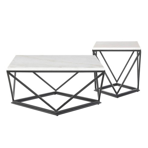 2pc Conner Occasional Coffee Table End Table Set White Picket House Furnishings Target