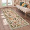 Scalloped Edge Area Rugs for Living Room Bedroom Floral Printed Snake Pattern Washable Rug Soft Non-Slip Low Pile Accent Rug - 3 of 4