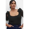 Women's Plus Size Selina Bodysuit - black | CITY CHIC - 3 of 4
