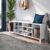 Prepac Entryway Shoe Storage Bench with 14 Shoe Cubbies White - image 3 of 4