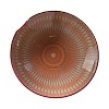 Slickblue Ceramic Pasta Bowl, Large, Geometric Pattern, Ribbed Underside, Bright Colored Trim, Orange - 2 of 2