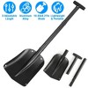 iMountek "Portable Aluminum Snow Shovel with Collapsible 3-Section Adjustable Anti-Skid Handle for Camping" Black - 3 of 4