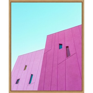 Amanti Art Saguaro Hotel Pink Building Walls by Tom Windeknecht Canvas Wall Art Print Framed - 1 of 4