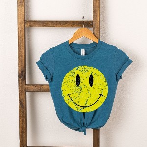 The Juniper Shop Distressed Smiley Face Toddler Short Sleeve Tee - 1 of 2