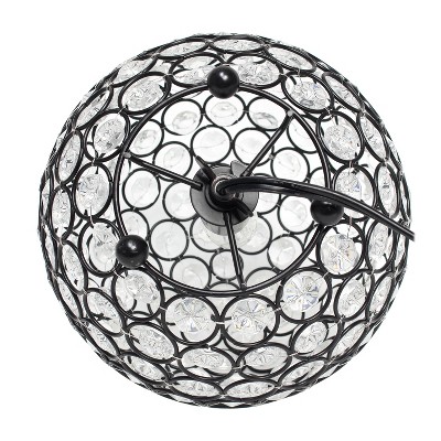 Bronze Crystal Ball Sequin Nightstand Lamp