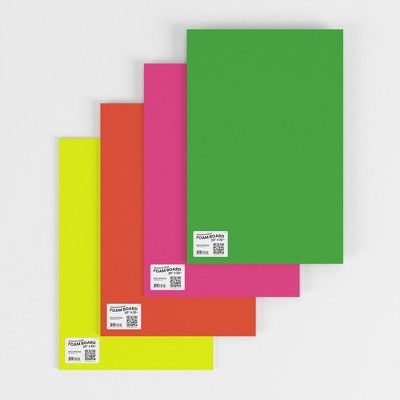 74234: Neon Foam Boards, 20x30, Assorted Colors (50 Packs)