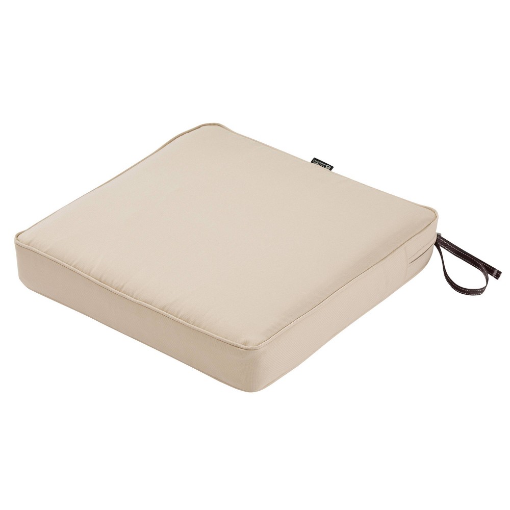 Photos - Pillow Classic Accessories: 21" x 21" Montlake FadeSafe Patio Chair Cushion, Zipper Closure, Polyurethane Foam
