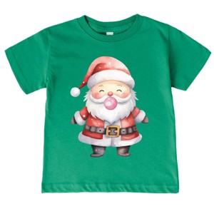 Watercolor Santa Bubblegum - Toddler Short Sleeve Graphic T-Shirt - 1 of 4