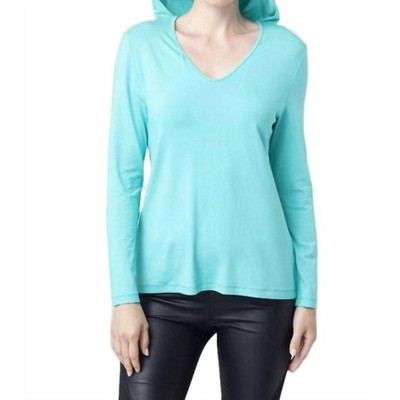 Women's Hooded V-Neck Top - ANGEL