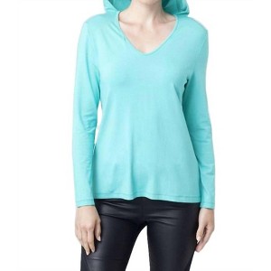 Women's Hooded V-Neck Top - ANGEL - 1 of 2