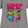- Nickelodeon - Rappin Around The Christmas Tree Graphic Short Sleeve Fleece Dress - 2 of 4