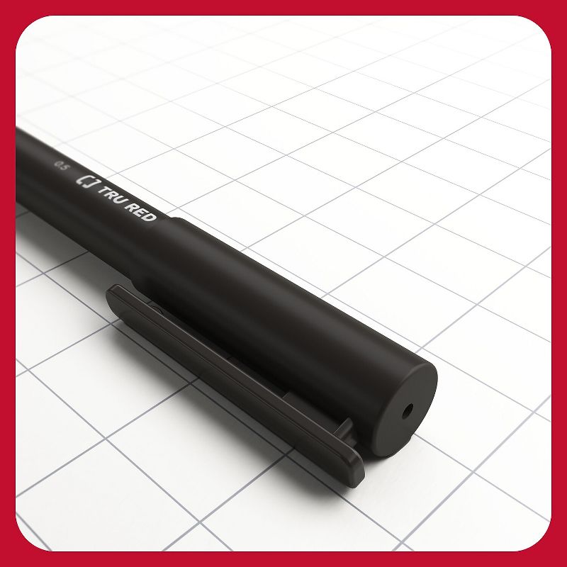 TRU RED Quick Dry Gel Pens Fine Point 0.5mm Blk Dozen TR54471, 4 of 10