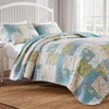 Greenland Home Fashions Evangeline Luxurious Comfortable 3 Pieces Quilt Set Mist - image 2 of 4