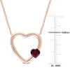EVERLY JEWELRY | 10K Gold 1/2 CT TGW Gemstone Open Heart Necklace, 17 inch-Multiple Metal and Gemstone Color Options - 4 of 4
