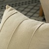DEERLUX 16" Handwoven Cotton Throw Pillow Cover Flat Natural Design - 4 of 4